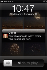 covet allowance notification