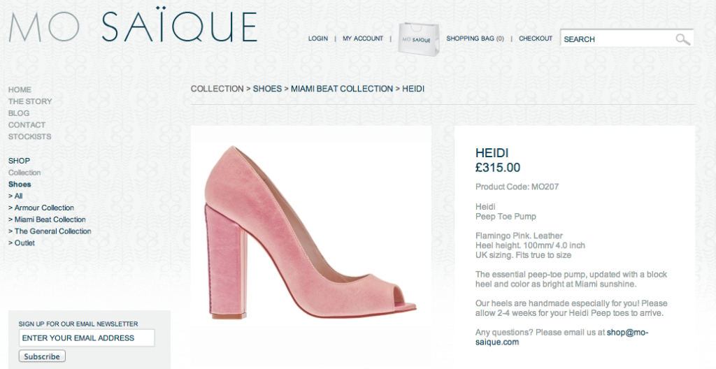 product descriptions fashion ecommerce