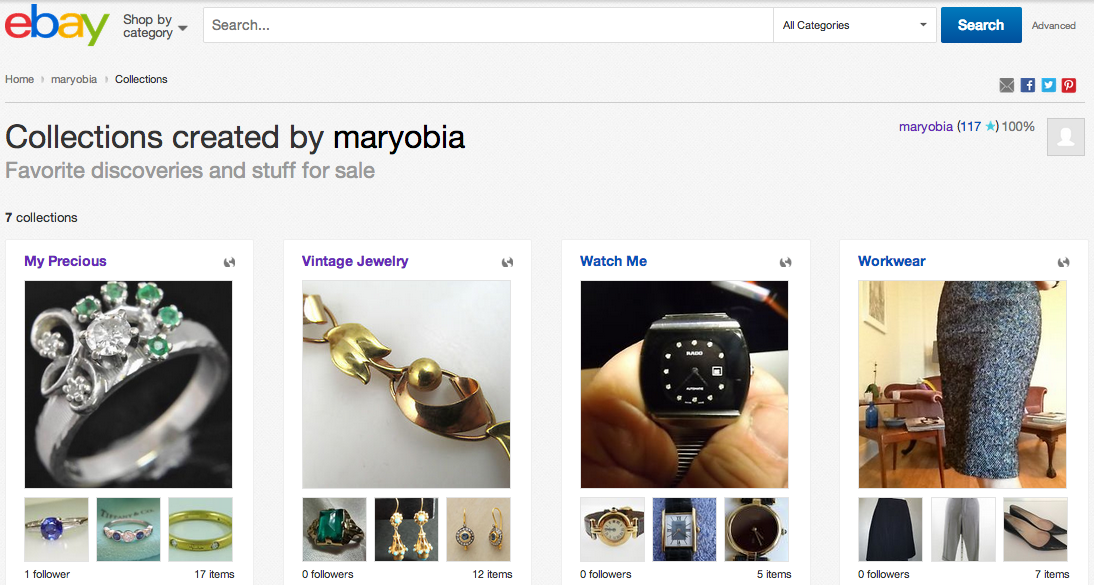 ebay collections as content strategy